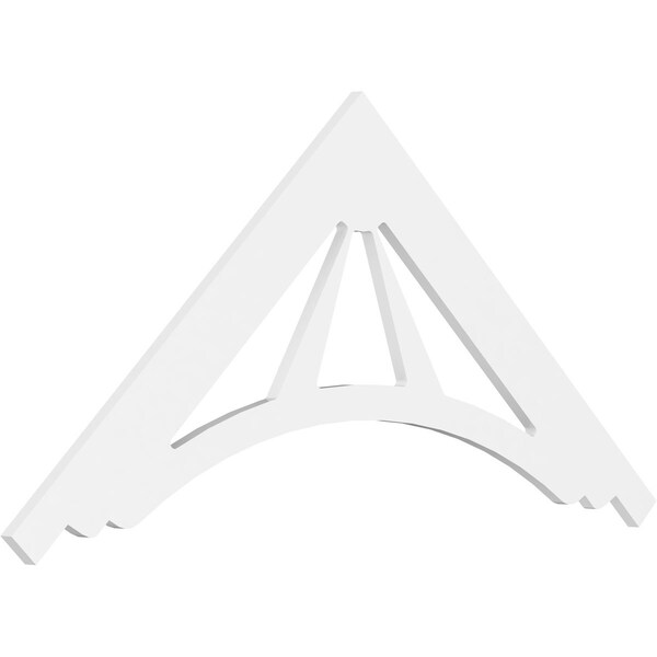 Ekena Millwork Pitch Stanford Architectural Grade PVC Gable Pediment, 60"W x 27 1/2"H x 1"P (11/12) GPP060X028X100STA - main